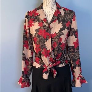 Flower Print Blouse